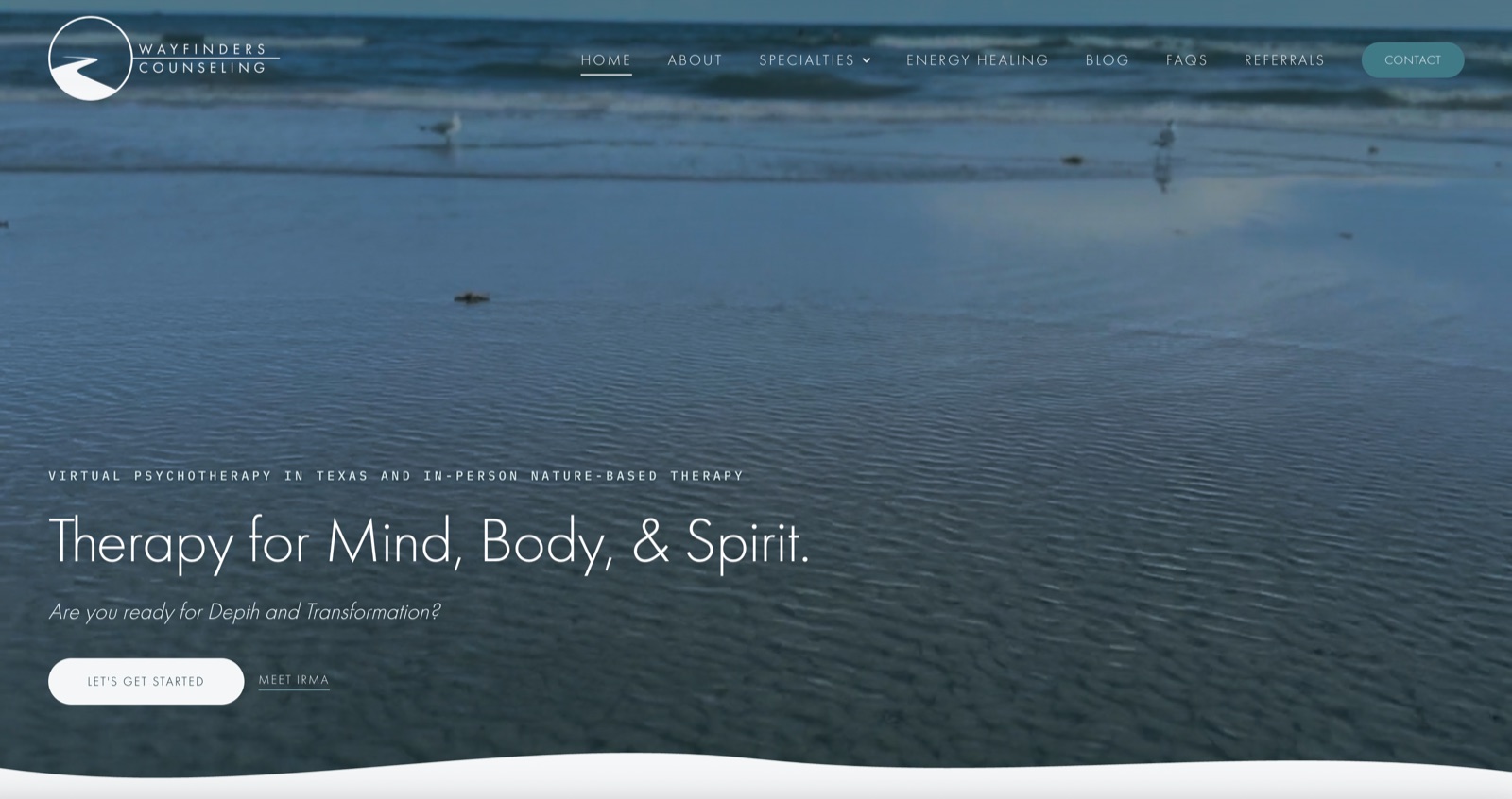 Wayfinders Counseling website